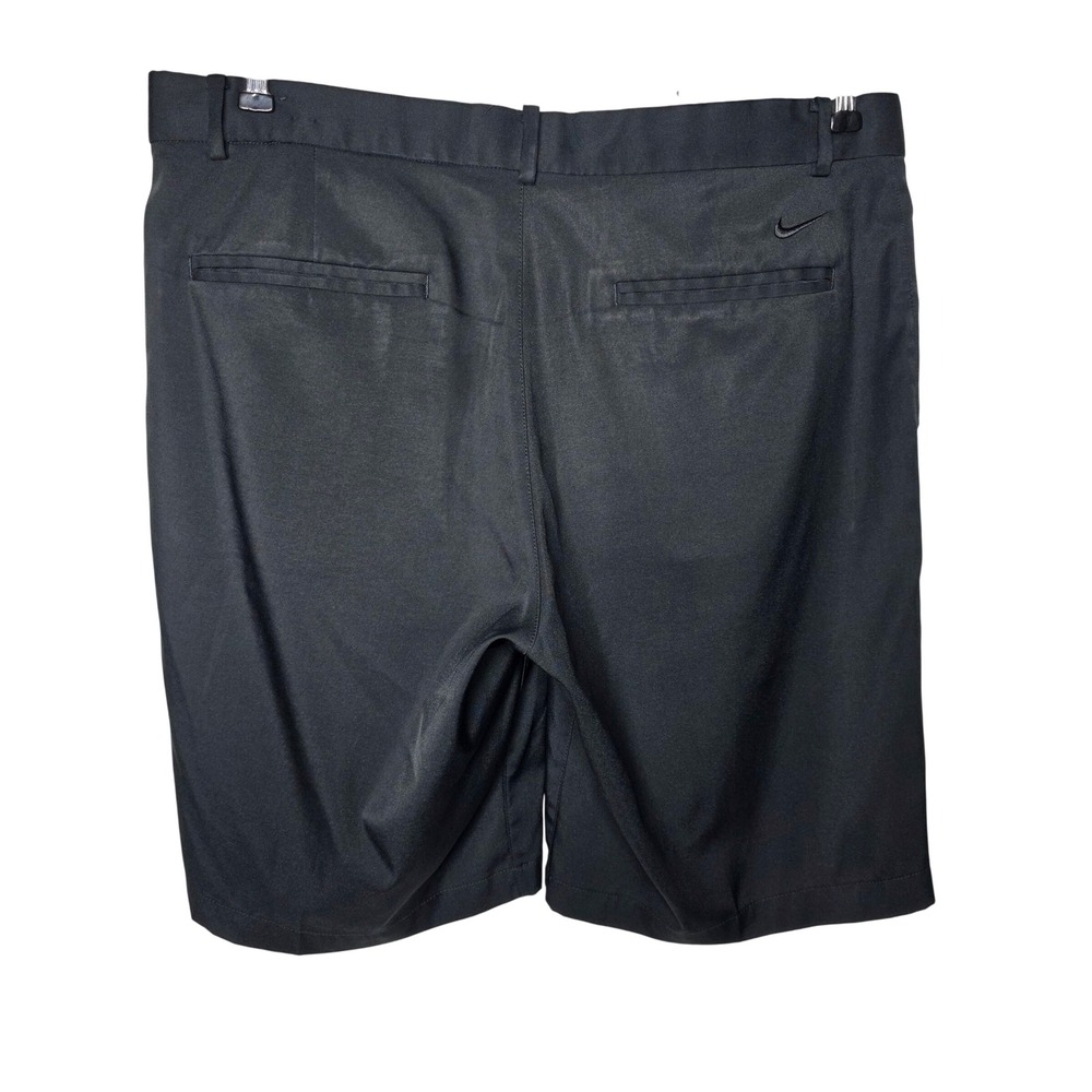 Nike Golf Dri-FIT Shorts Mens 34 Black Performance Athletic Flat Front 10 Inseam